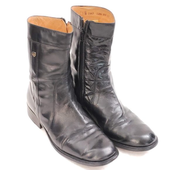 Vintage | Shoes | Paul Chardo Vintage Leather Zip Up Boots Sz 55 | Poshmark